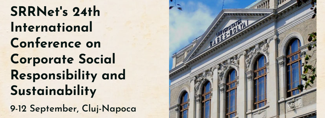 SRRNet's 24th International Conference on Corporate Social Responsibility and Sustainability